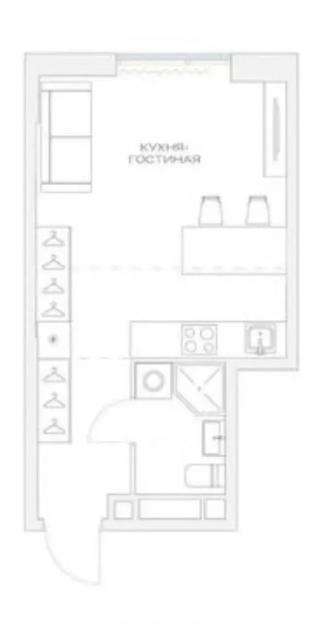 Студия 28.7 м2 в ЖК undefined корпус null этаж 17