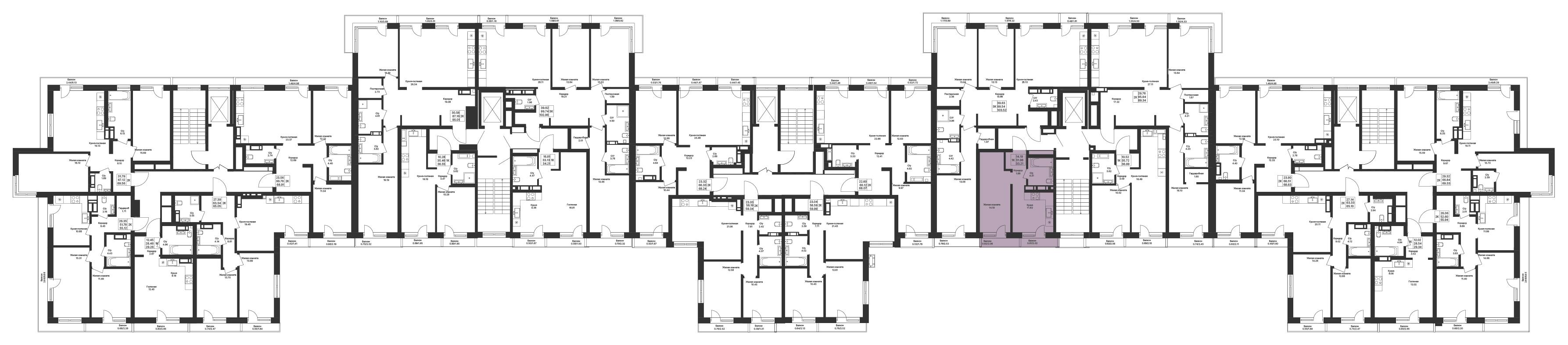 Студия 33 м2 в ЖК Мой Ритм корпус null этаж 2