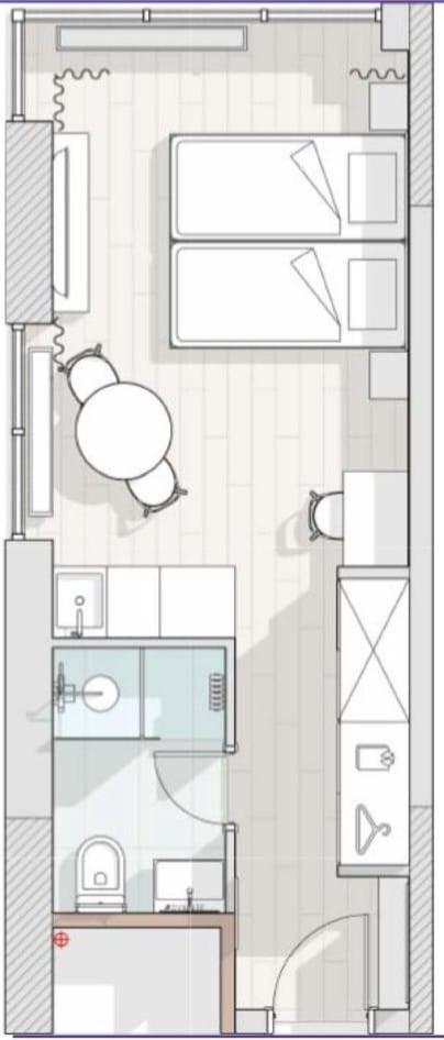 Студия 24.3 м2 в ЖК undefined корпус null этаж 6