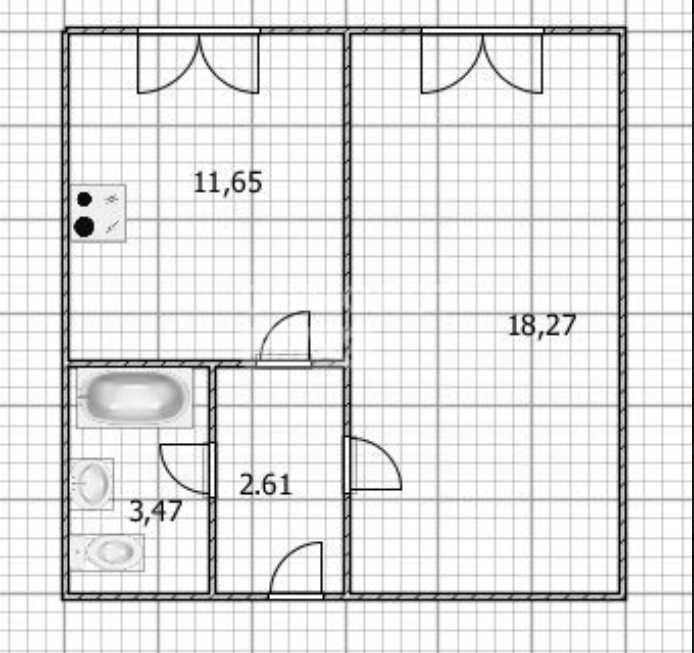 Студия 18 м2 в ЖК undefined корпус null этаж 3