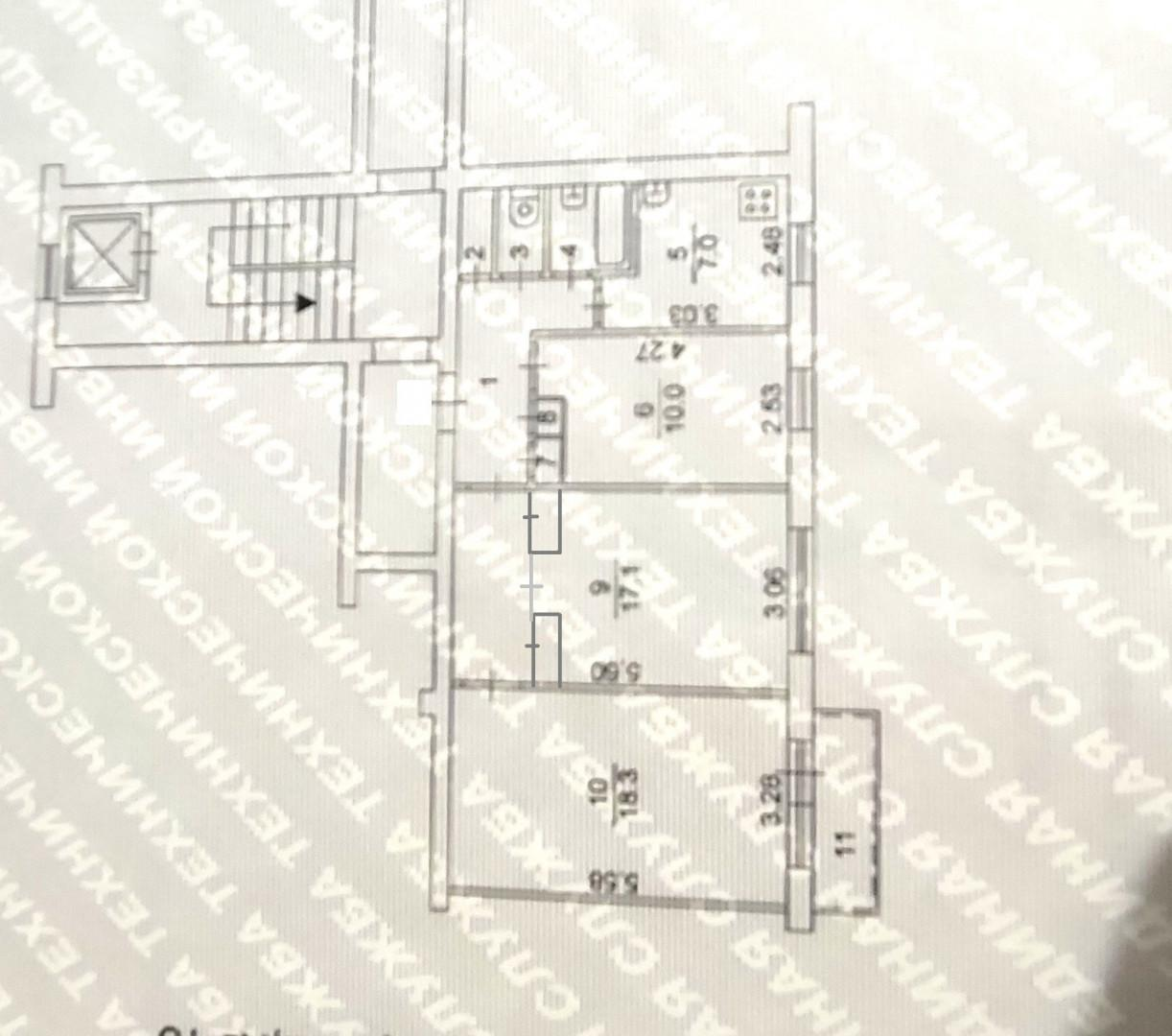 3-комнатная 62.9 м2 в ЖК undefined корпус null этаж 6