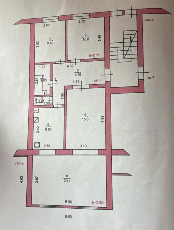 4-комнатная 64.6 м2 в ЖК undefined корпус null этаж 1
