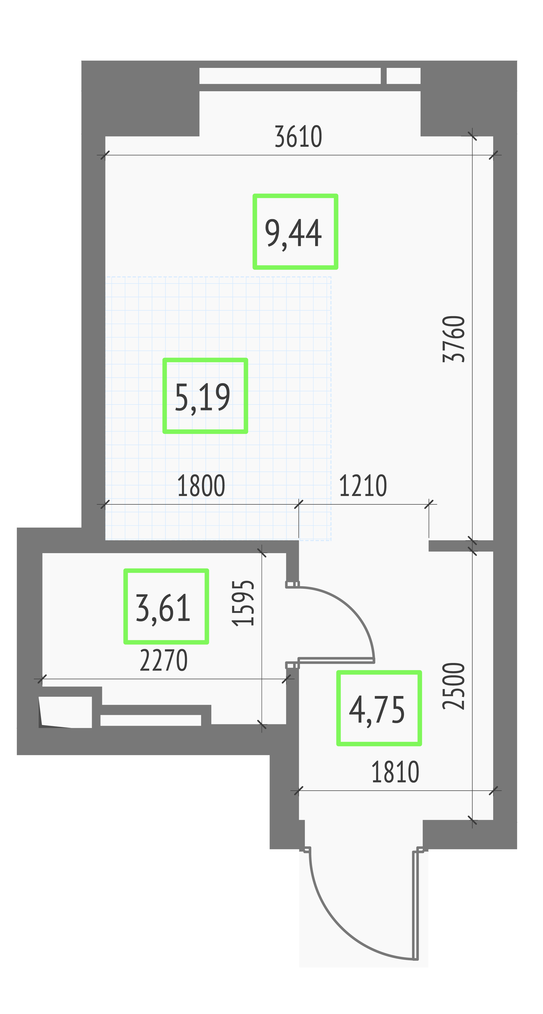 Студия 22 м2 в ЖК Upside Towers корпус null этаж 35