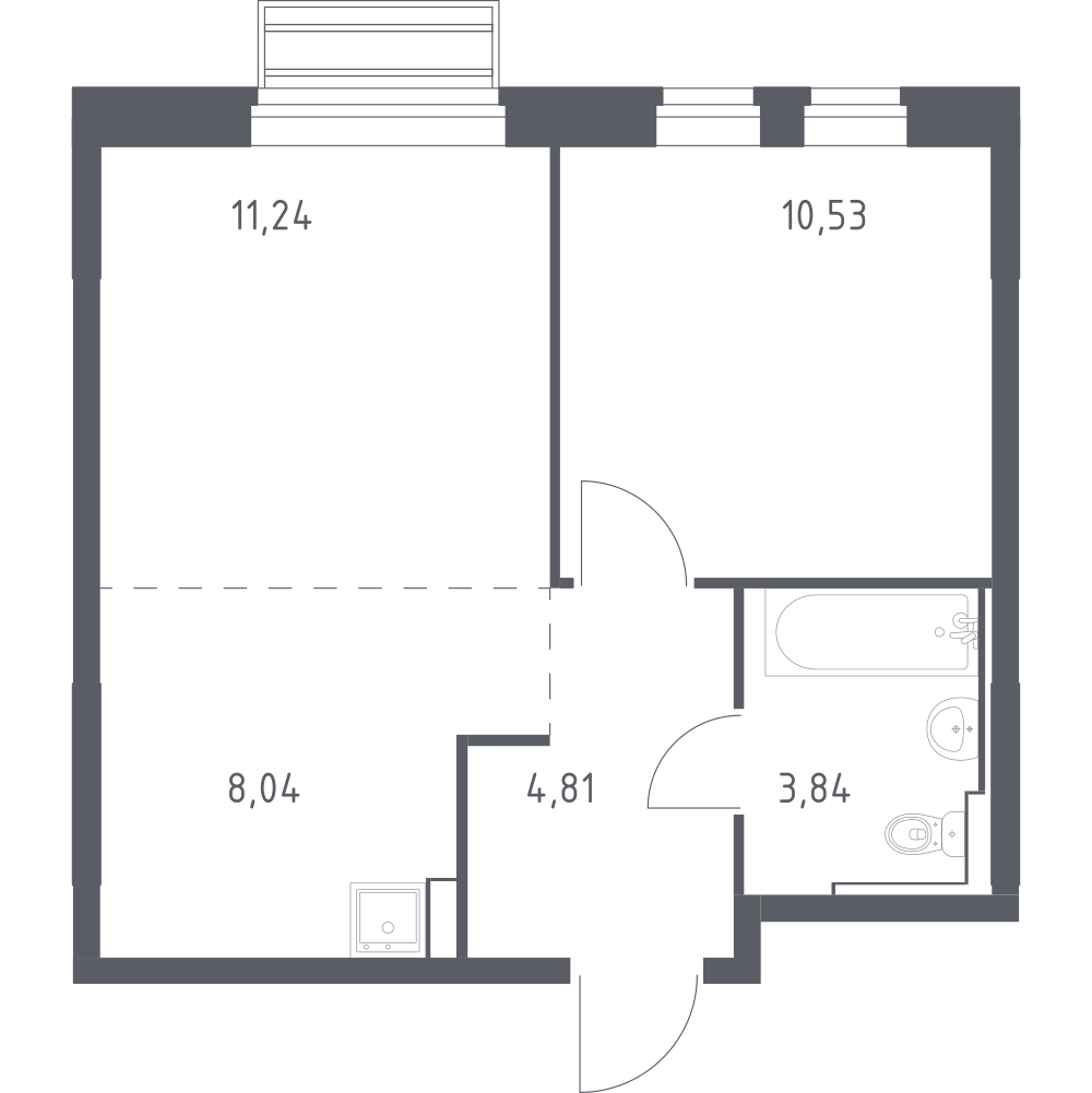 Студия 38 м2 в ЖК Рублёвский Квартал корпус null этаж 7