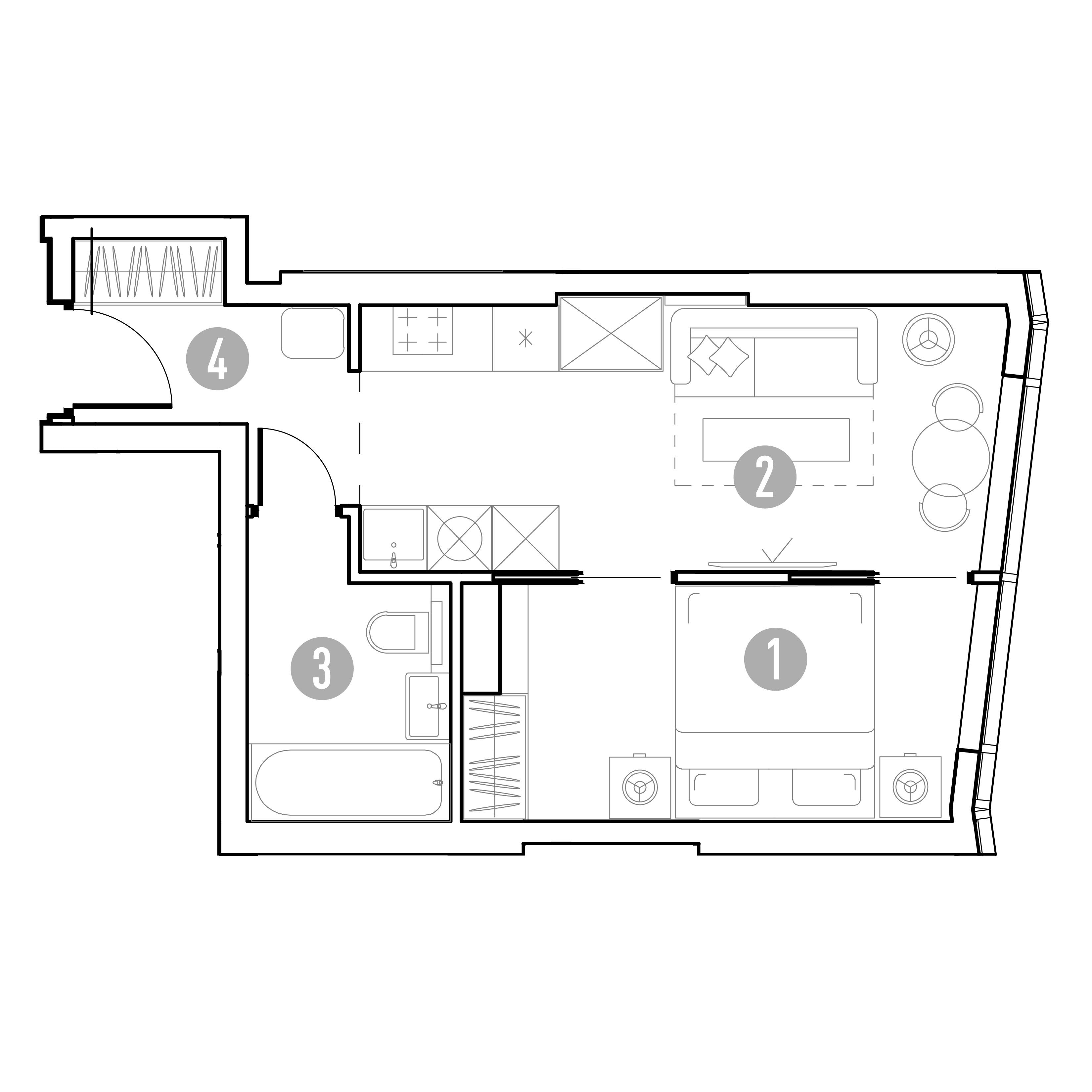 1-комнатная 32 м2 в ЖК UNO.Горбунова корпус null этаж 9