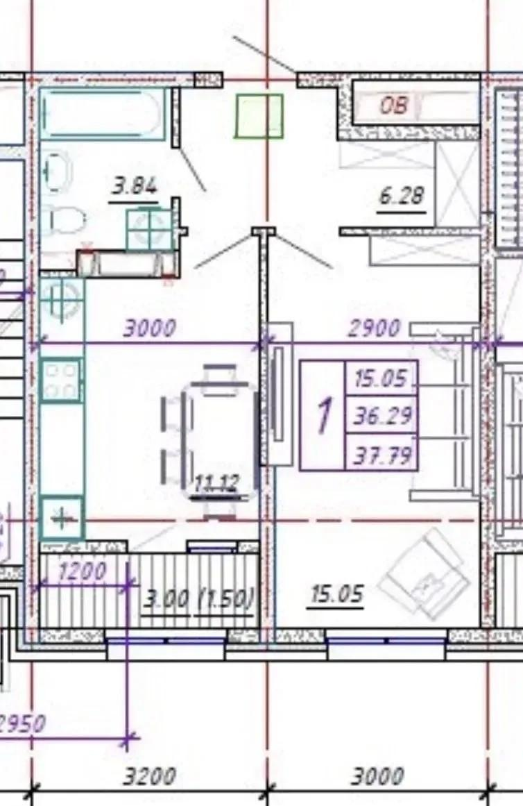 1-комнатная 39 м2 в ЖК undefined корпус null этаж 21