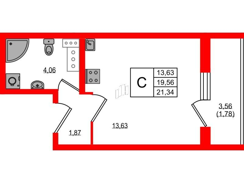 Студия 21 м2 в ЖК Master Place корпус null этаж 5