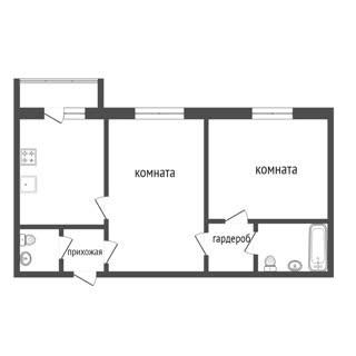 2-комнатная 71 м2 в ЖК undefined корпус null этаж 16