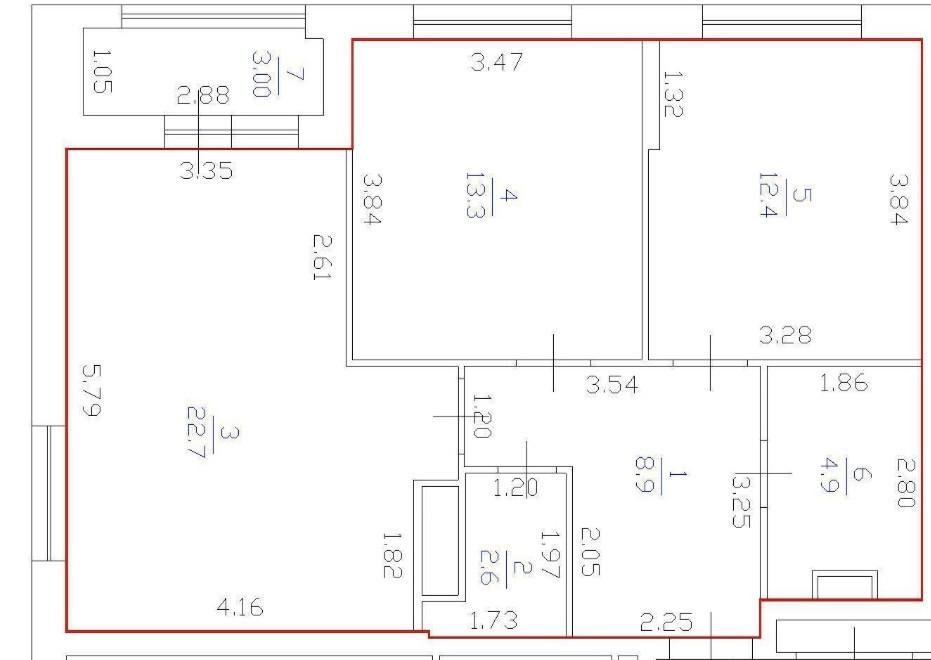 2-комнатная 66.3 м2 в ЖК undefined корпус null этаж 4