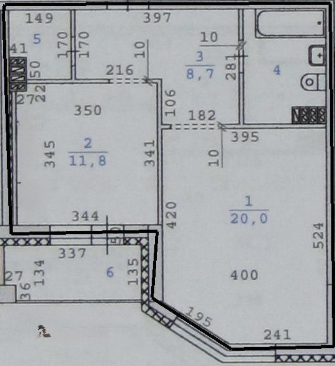 1-комнатная 48.1 м2 в ЖК undefined корпус null этаж 6