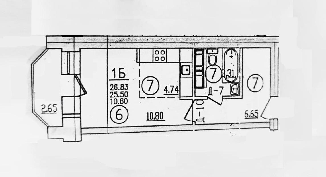Студия 26 м2 в ЖК undefined корпус null этаж 9