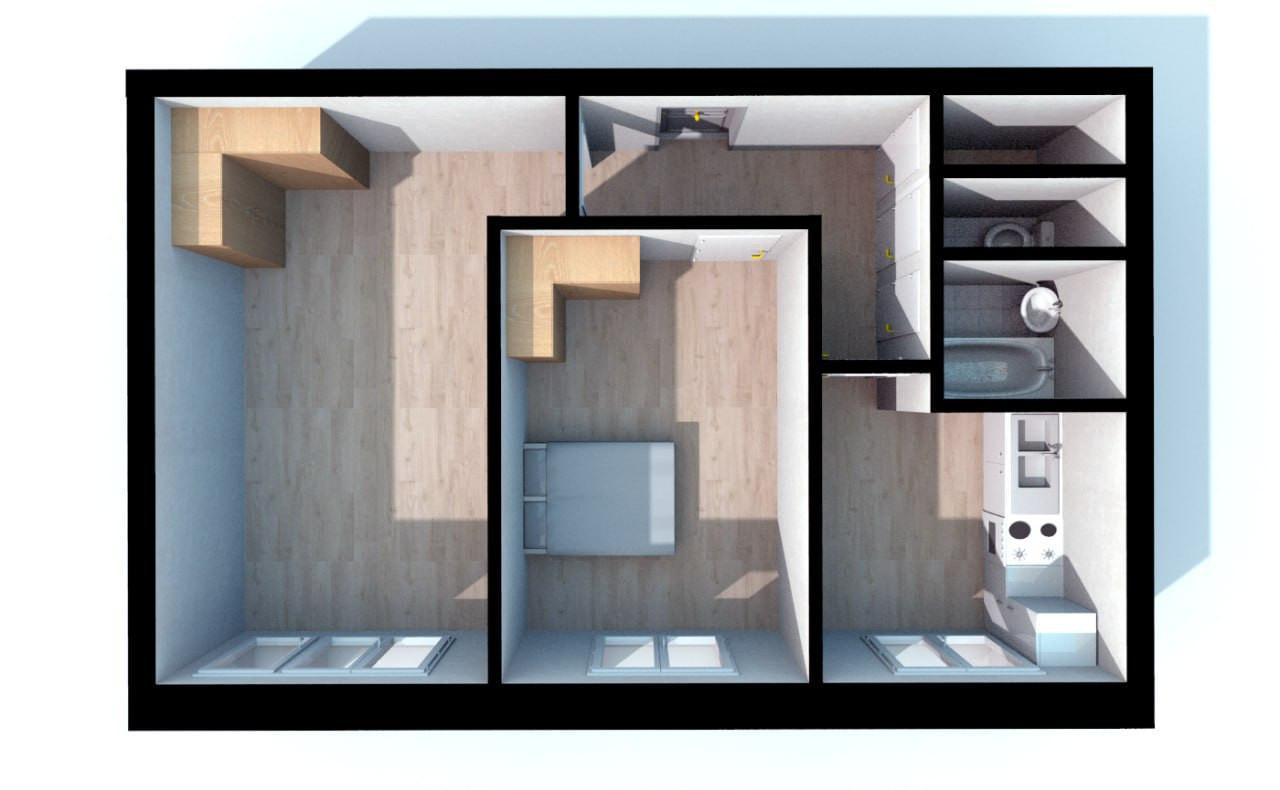 2-комнатная 42.3 м2 в ЖК undefined корпус null этаж 9