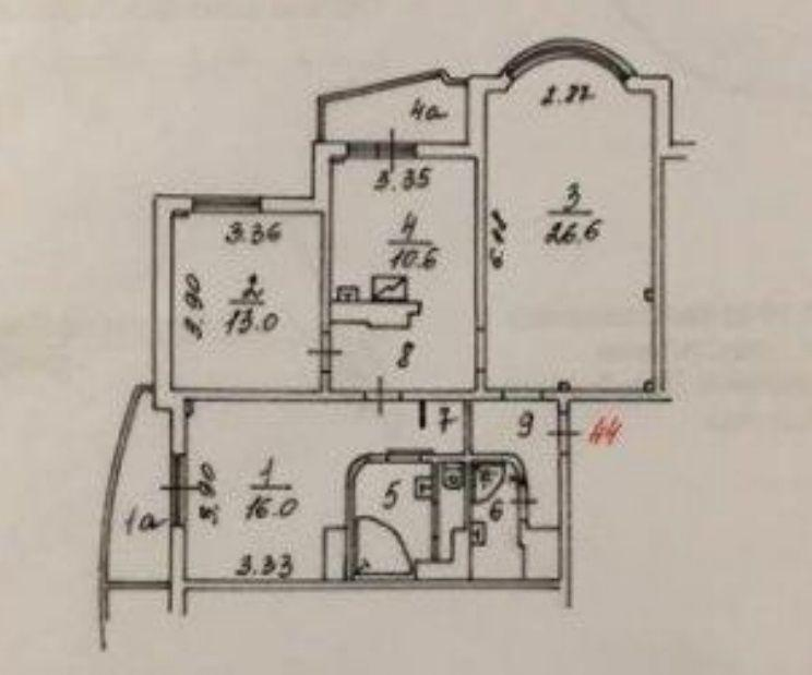 3-комнатная 85.3 м2 в ЖК undefined корпус null этаж 8