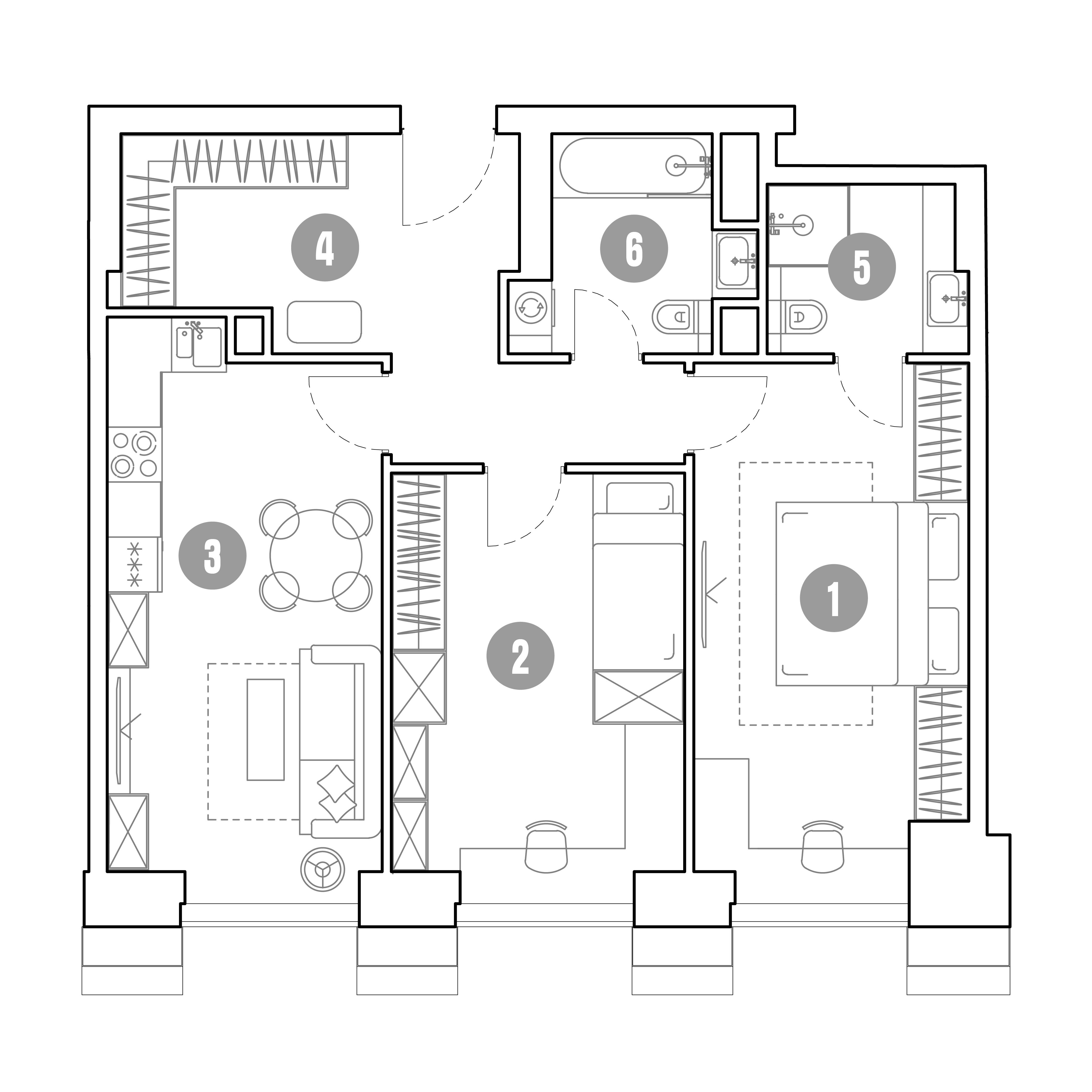 2-комнатная 72 м2 в ЖК Мираполис корпус null этаж 14