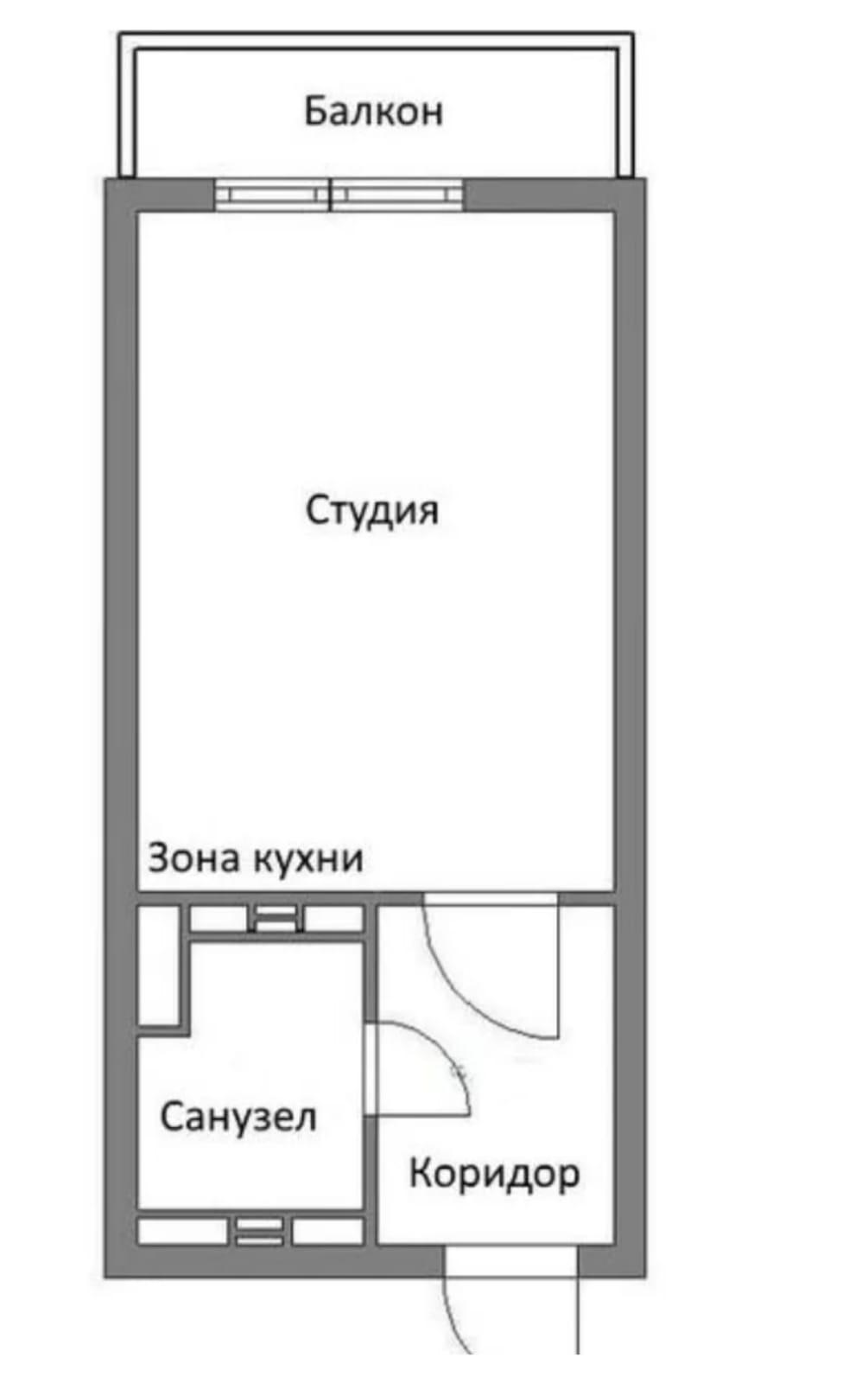 Студия 19.3 м2 в ЖК undefined корпус null этаж 15