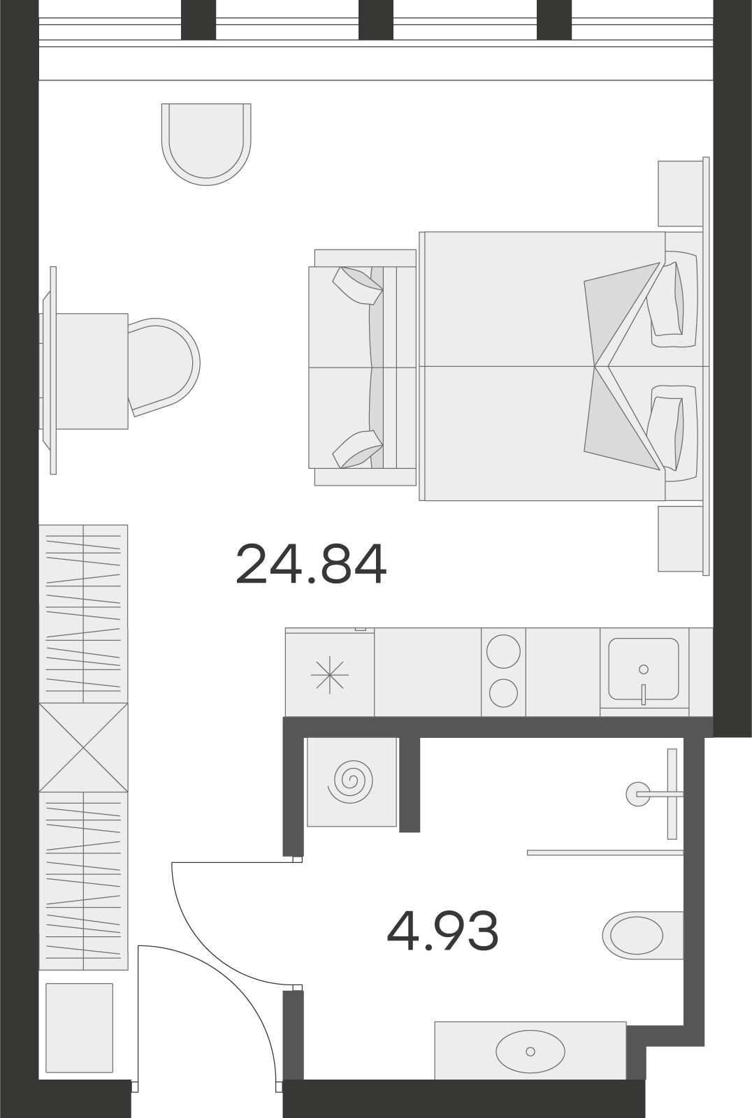 Студия 29 м2 в ЖК Апарт–отель GloraX Заневский корпус null этаж 7