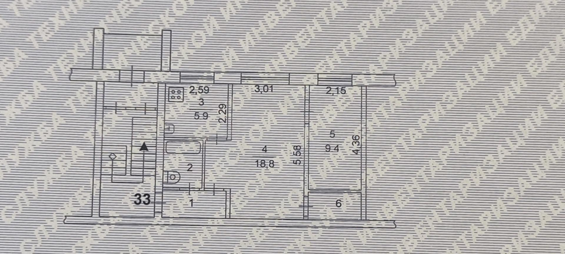 2-комнатная 42.2 м2 в ЖК undefined корпус null этаж 1