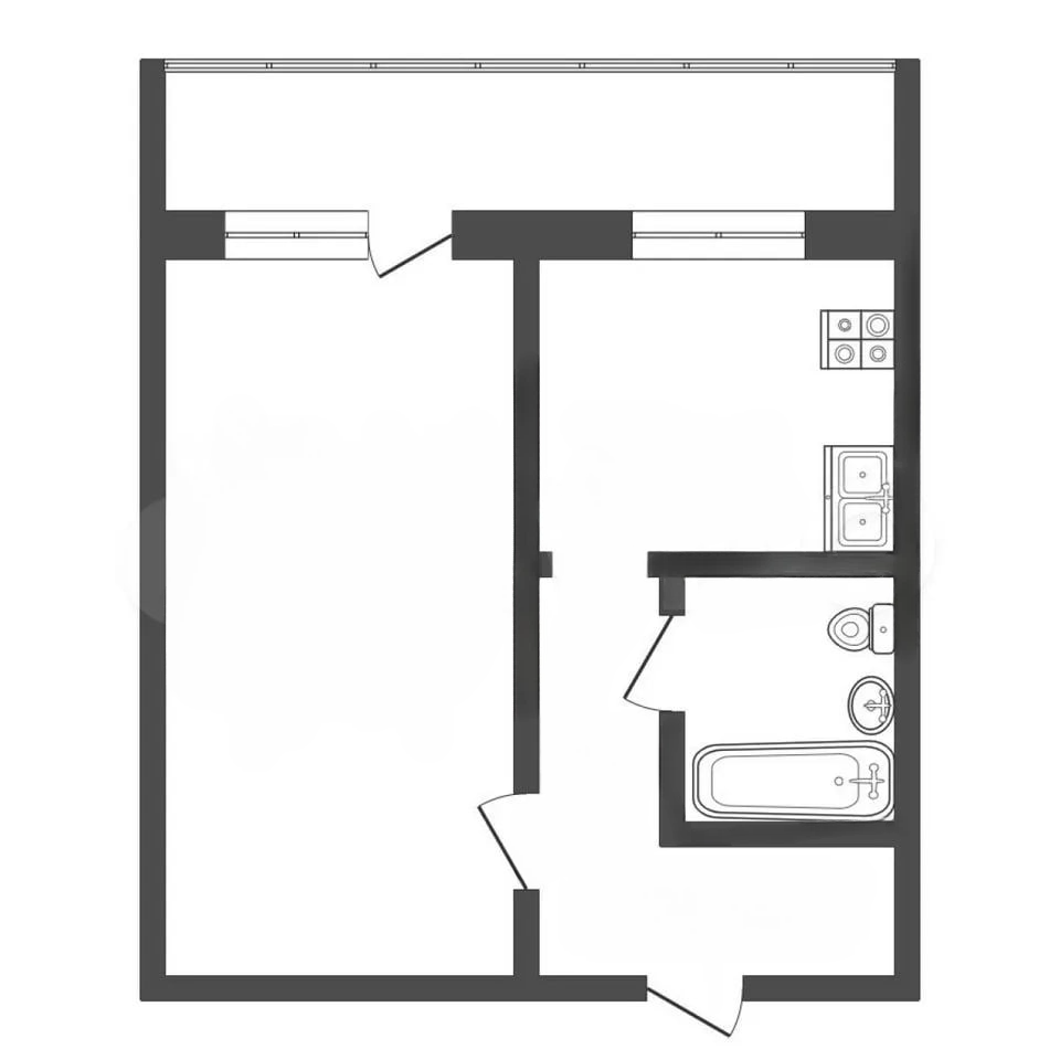 1-комнатная 34.8 м2 в ЖК undefined корпус null этаж 6