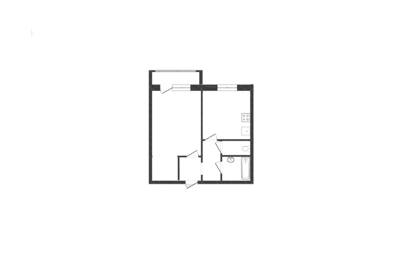 1-комнатная 39 м2 в ЖК undefined корпус null этаж 3