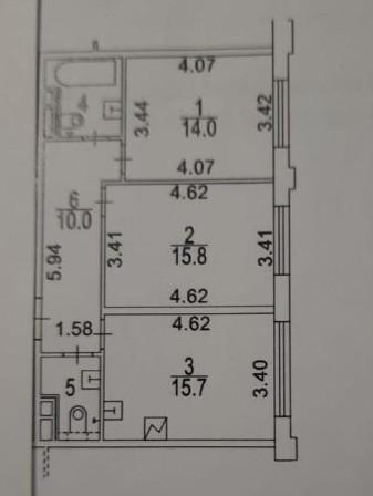 2-комнатная 62.5 м2 в ЖК undefined корпус null этаж 3