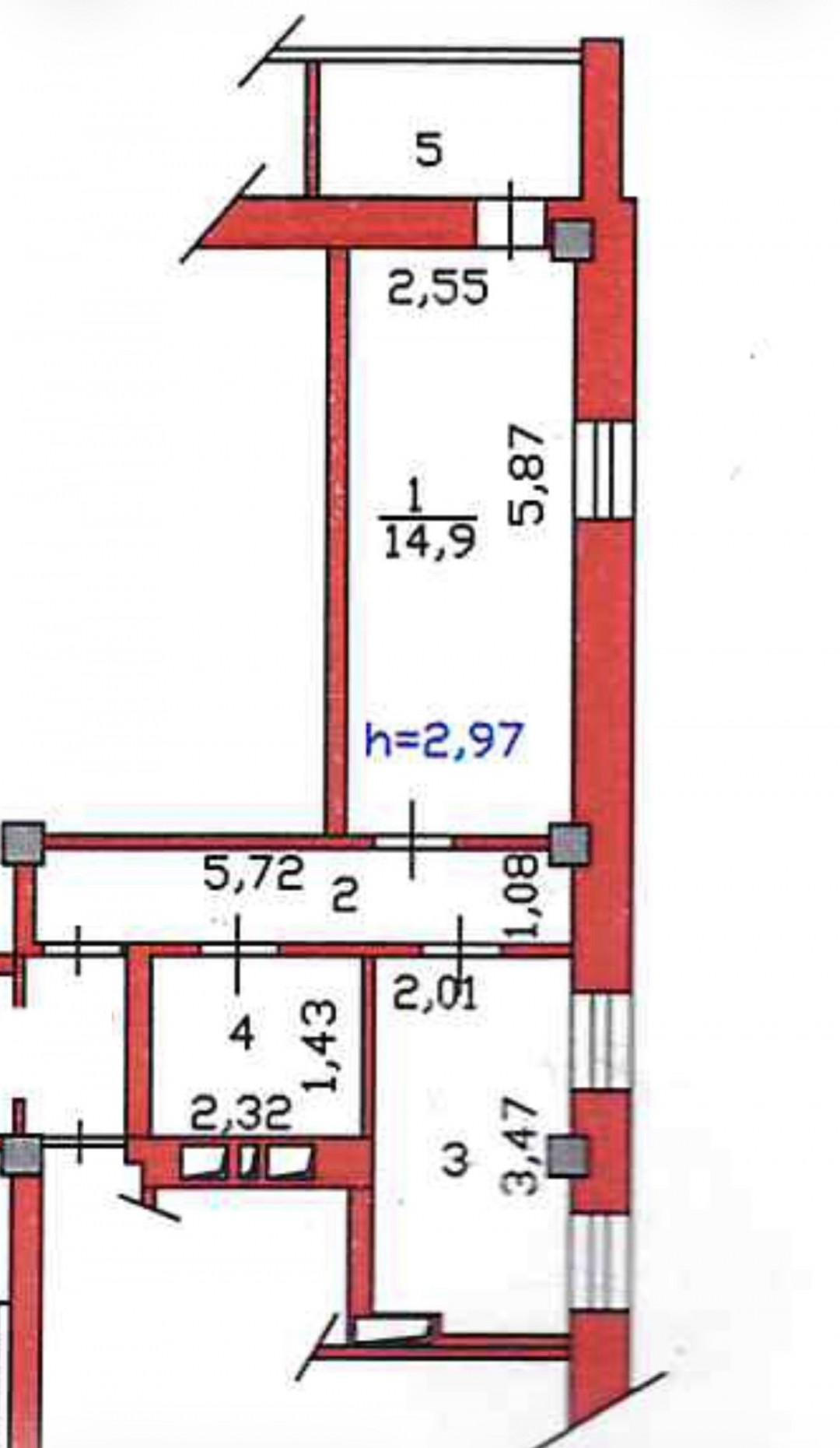 1-комнатная 34.6 м2 в ЖК undefined корпус null этаж 9