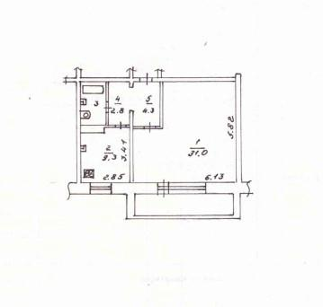 1-комнатная 54.7 м2 в ЖК undefined корпус null этаж 4