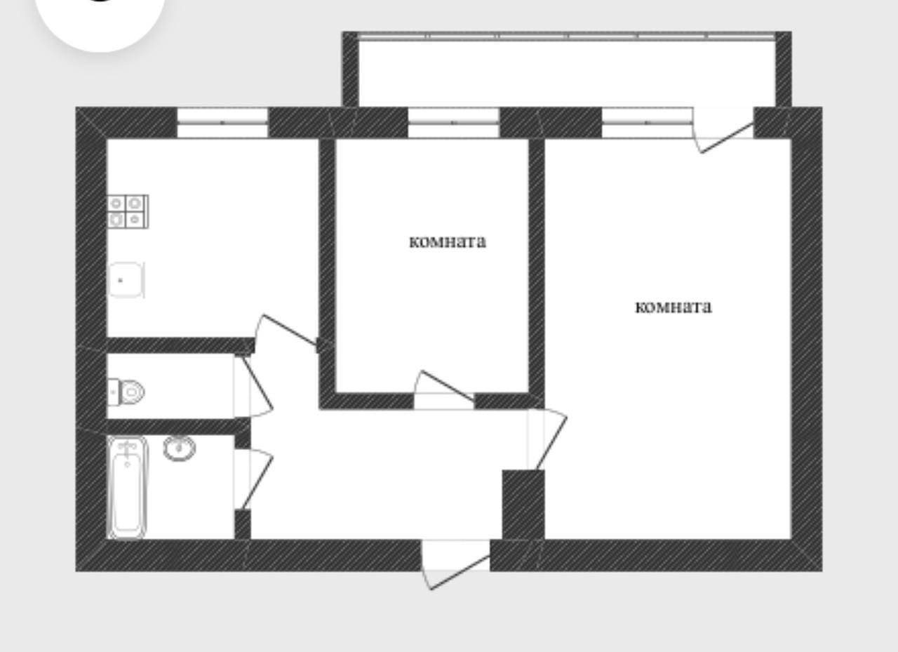 2-комнатная 48 м2 в ЖК undefined корпус null этаж 1