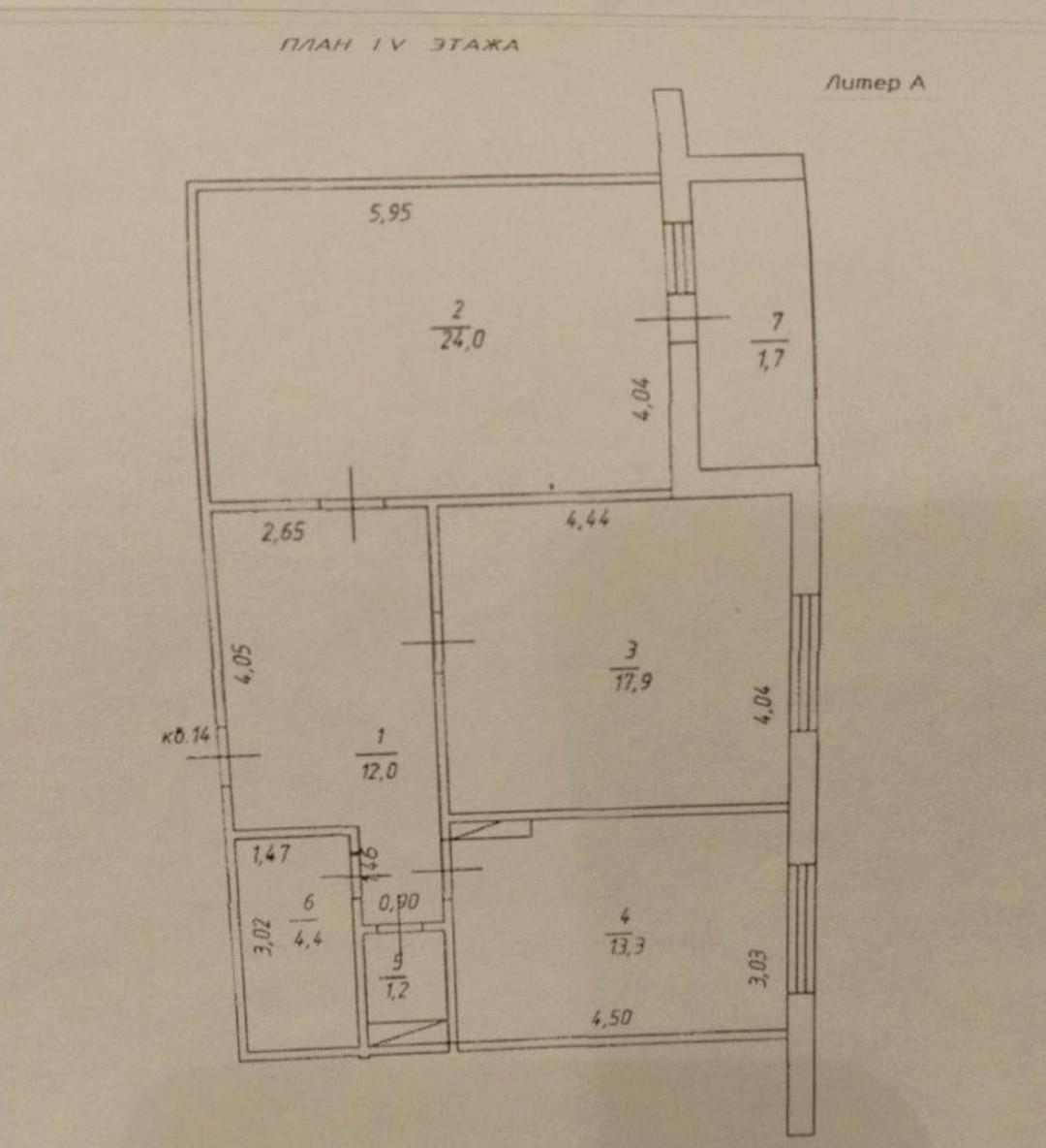 2-комнатная 72.8 м2 в ЖК undefined корпус null этаж 4
