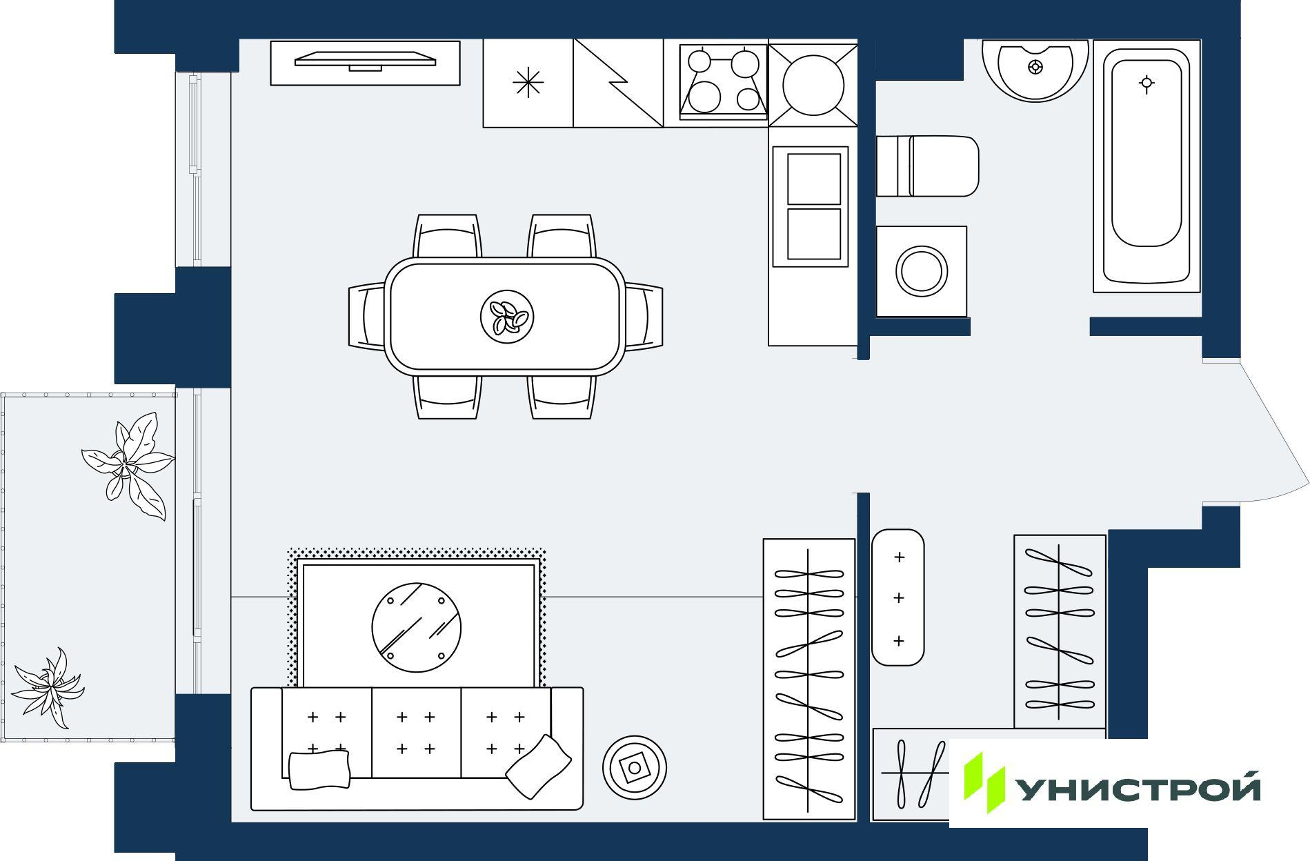 Студия 32 м2 в ЖК ГРАНД БЕРЕГ корпус null этаж 11