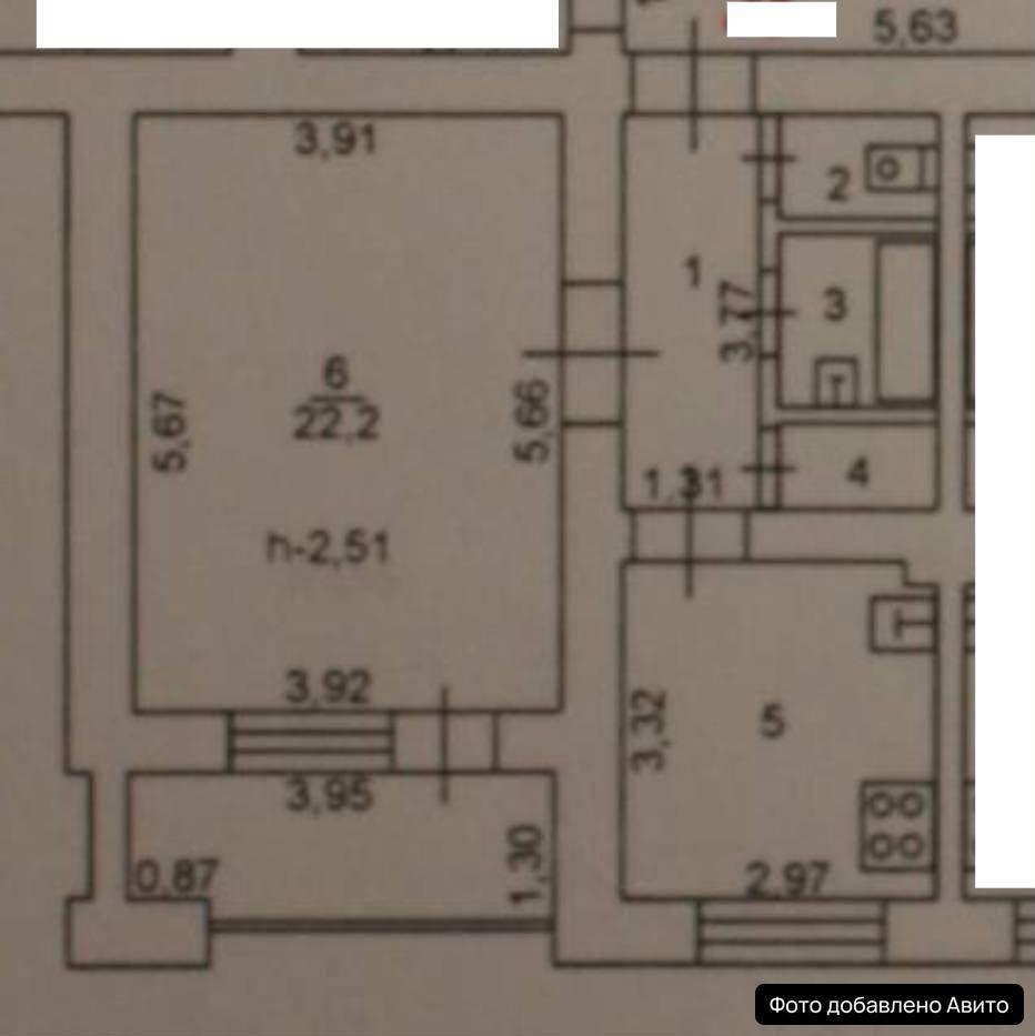 1-комнатная 42.4 м2 в ЖК undefined корпус null этаж 5
