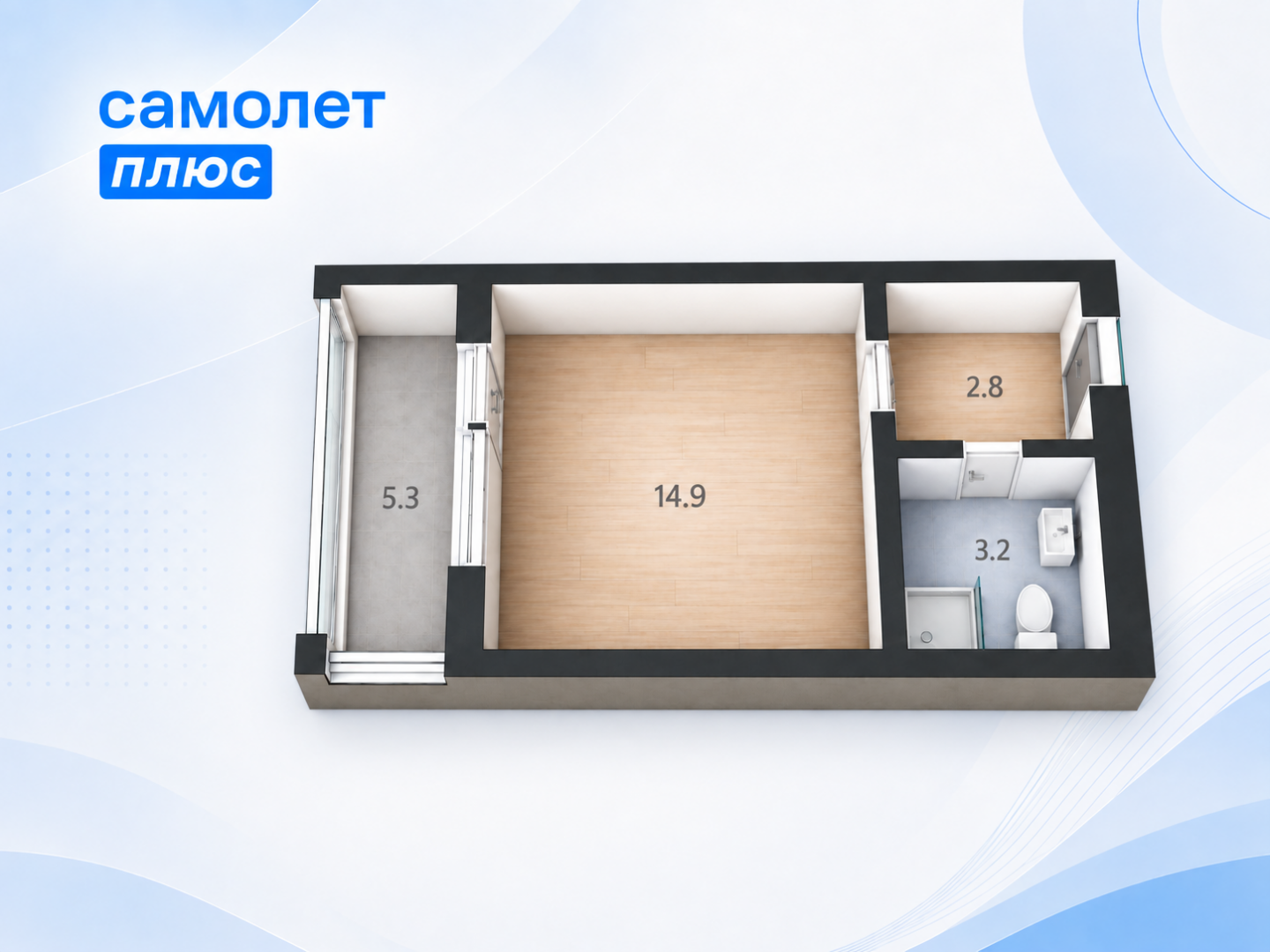 Студия 20.9 м2 в ЖК undefined корпус null этаж 15