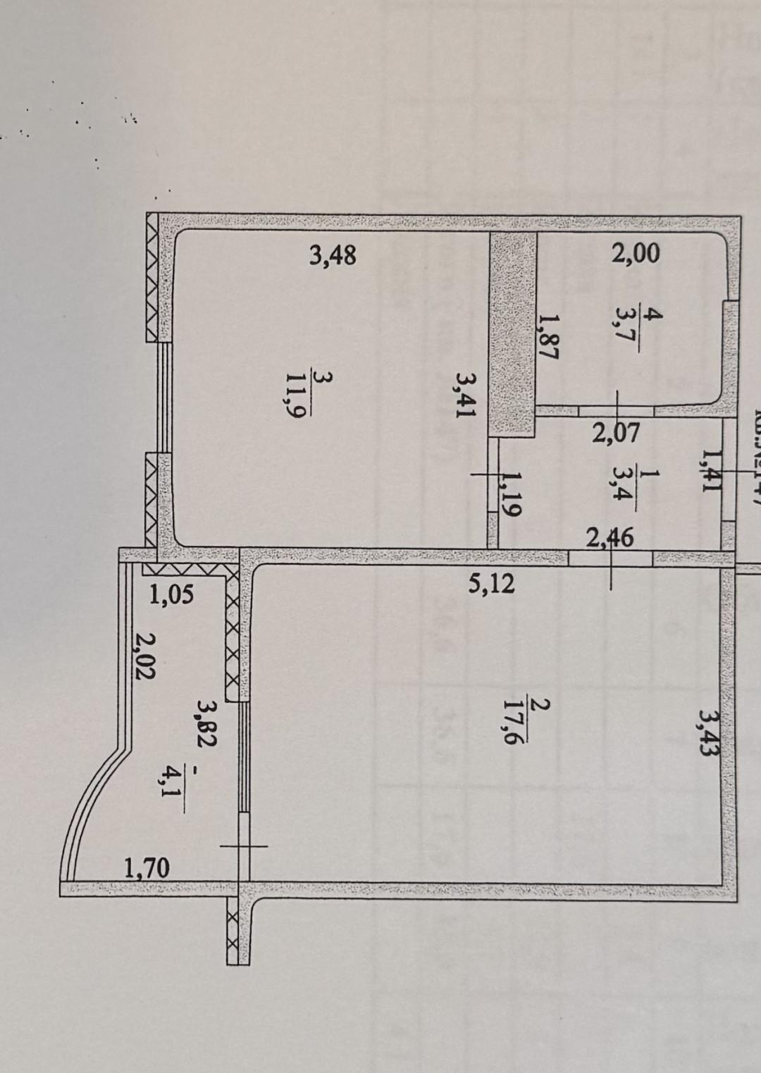 1-комнатная 36 м2 в ЖК undefined корпус null этаж 9