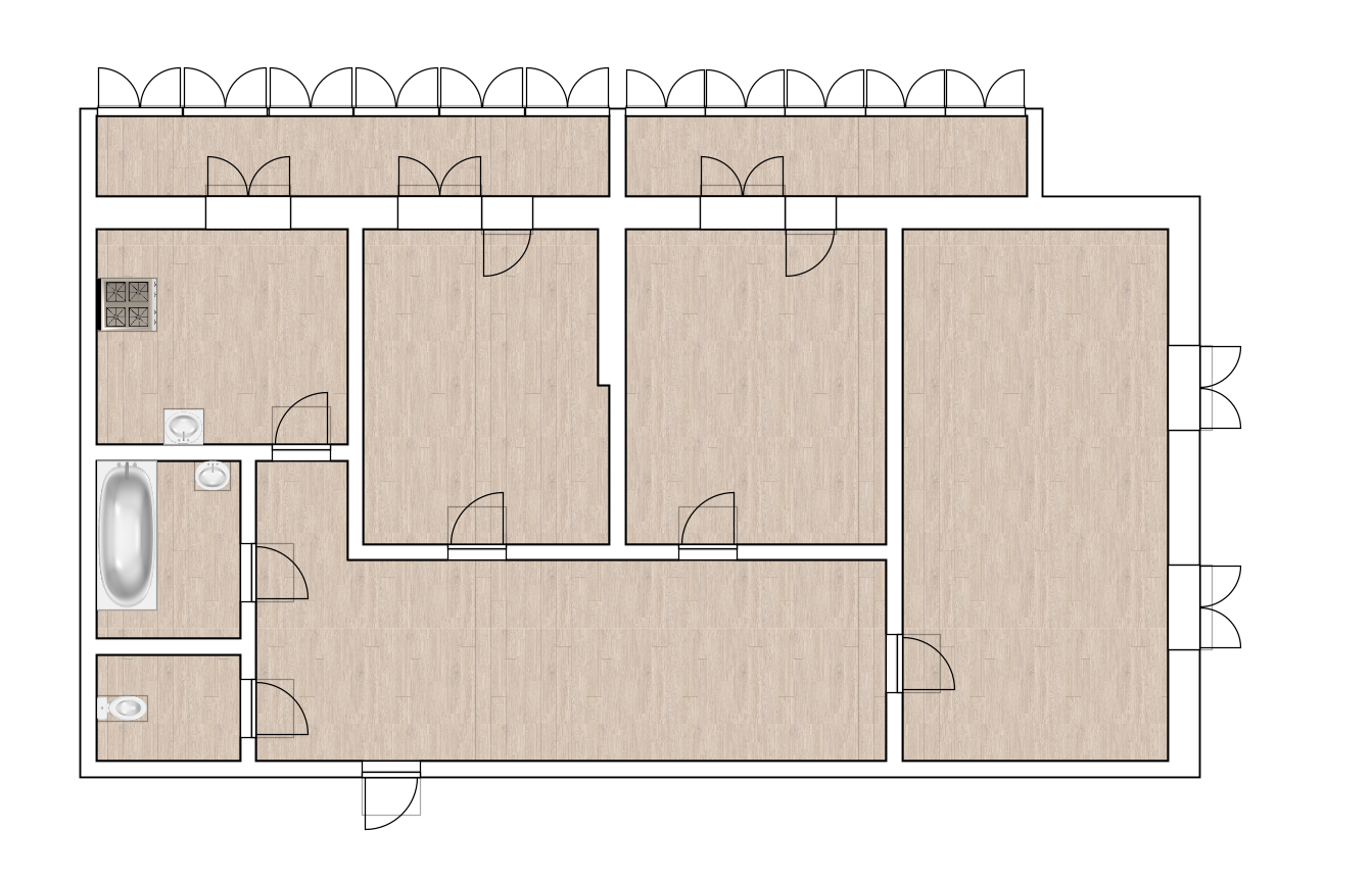 3-комнатная 79.6 м2 в ЖК undefined корпус null этаж 10