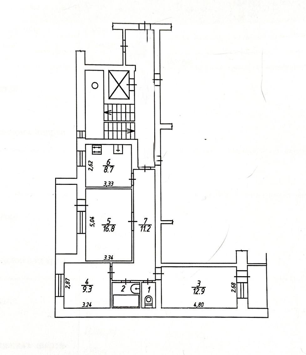 3-комнатная 63 м2 в ЖК undefined корпус null этаж 7