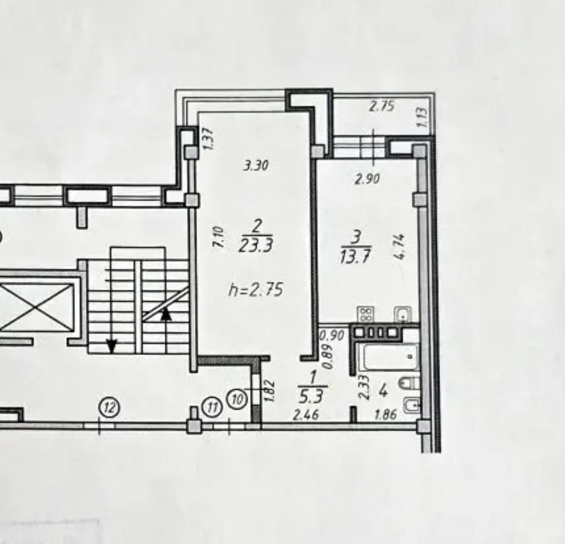1-комнатная 50 м2 в ЖК undefined корпус null этаж 3