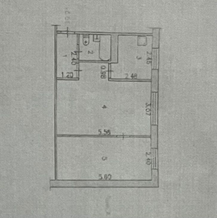2-комнатная 43.4 м2 в ЖК undefined корпус null этаж 1