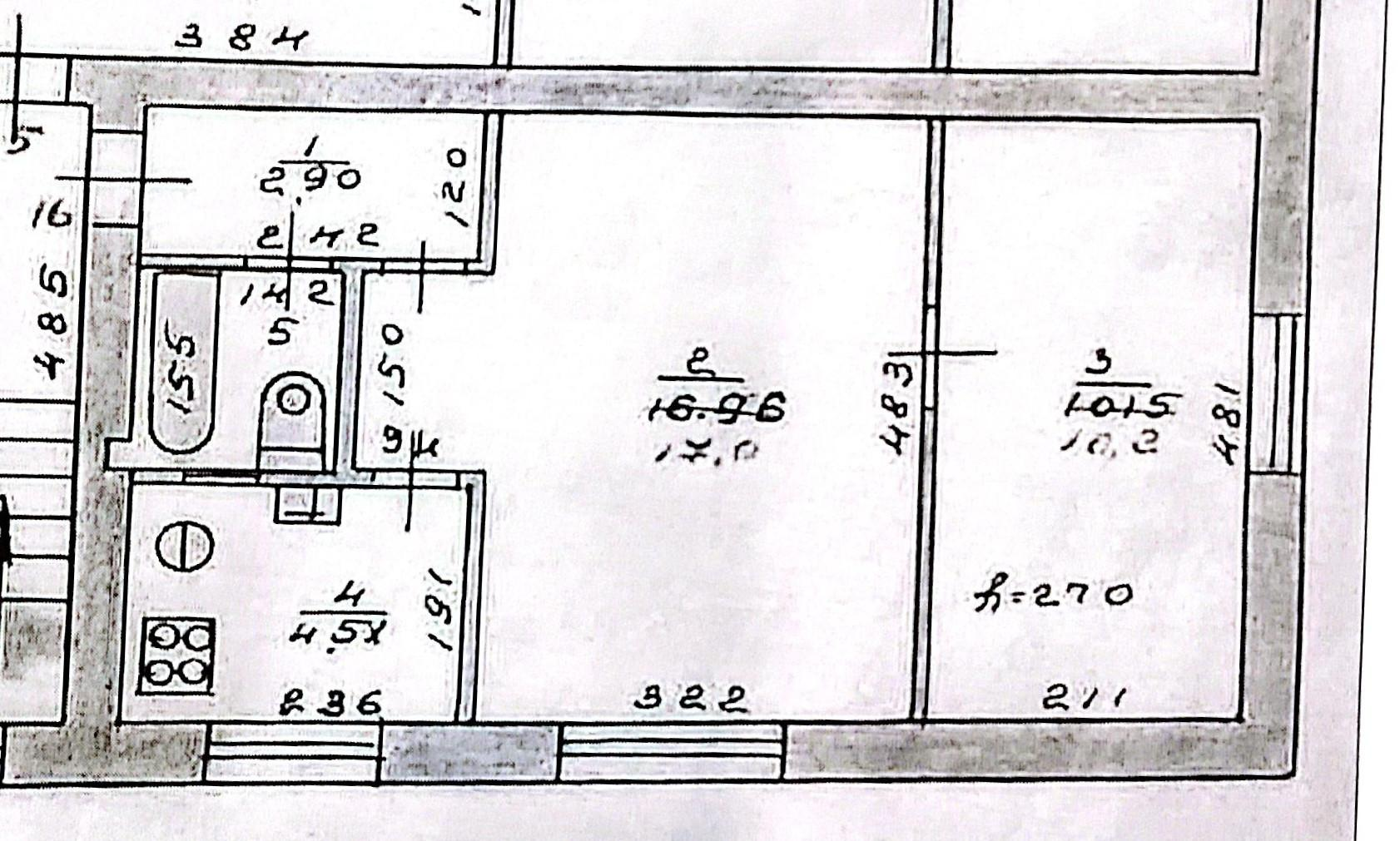 2-комнатная 36.8 м2 в ЖК undefined корпус null этаж 2