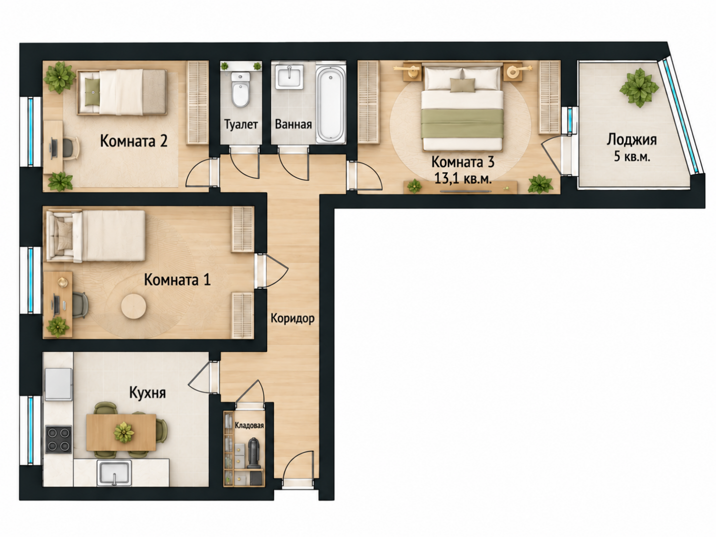 Студия 13.1 м2 в ЖК undefined корпус null этаж 9
