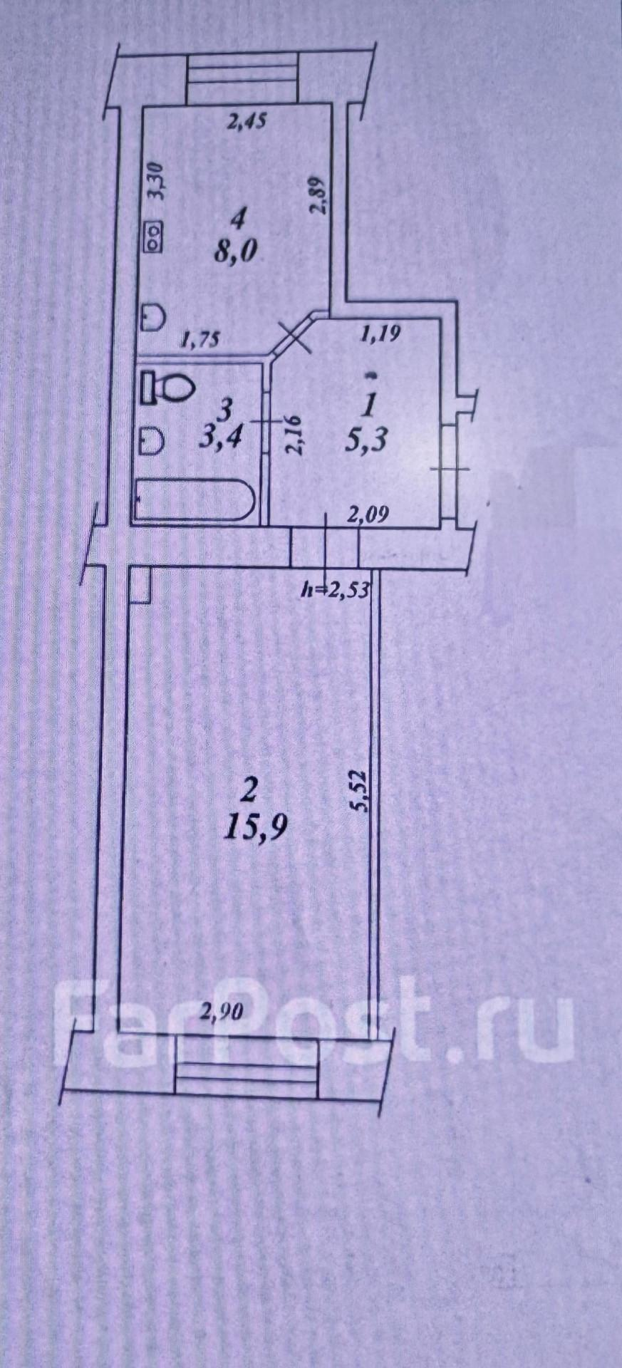 1-комнатная 32.6 м2 в ЖК undefined корпус null этаж 5