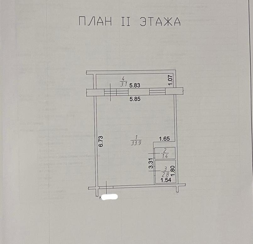Студия 41.2 м2 в ЖК undefined корпус null этаж 2