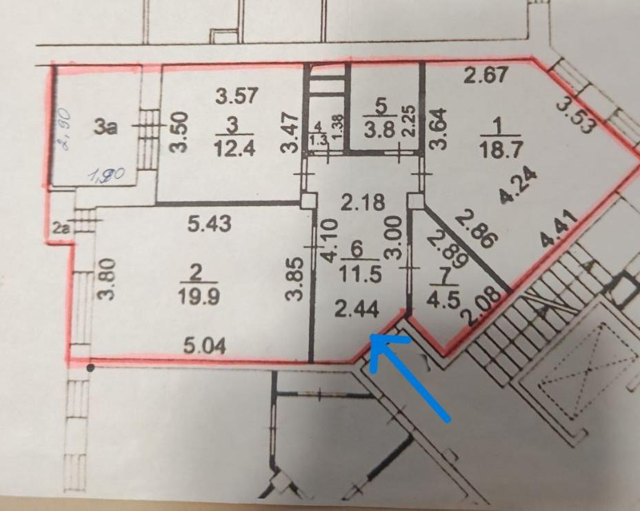 2-комнатная 72 м2 в ЖК undefined корпус null этаж 2