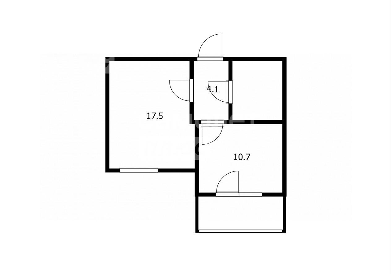 1-комнатная 38.3 м2 в ЖК undefined корпус null этаж 9