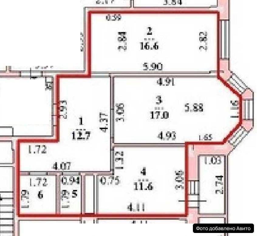 2-комнатная 62.7 м2 в ЖК undefined корпус null этаж 15