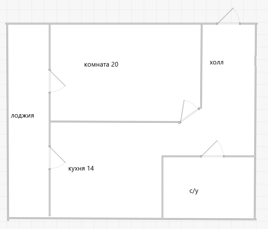 1-комнатная 42 м2 в ЖК undefined корпус null этаж 1