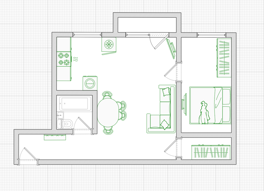 2-комнатная 46.3 м2 в ЖК undefined корпус null этаж 4