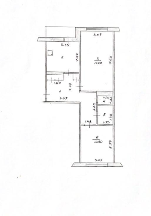 2-комнатная 53.7 м2 в ЖК undefined корпус null этаж 1