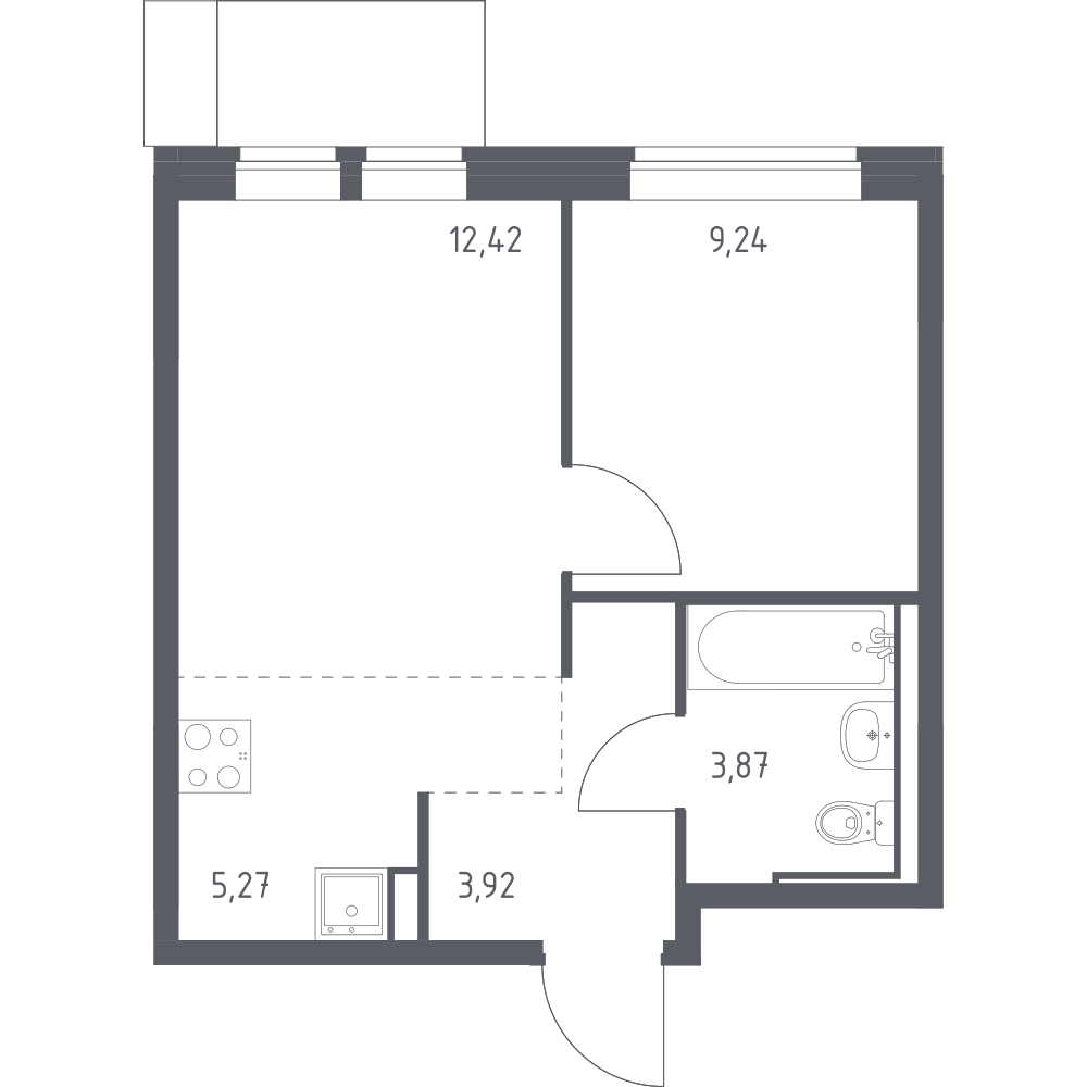 Студия 34 м2 в ЖК Молжаниново корпус null этаж 5