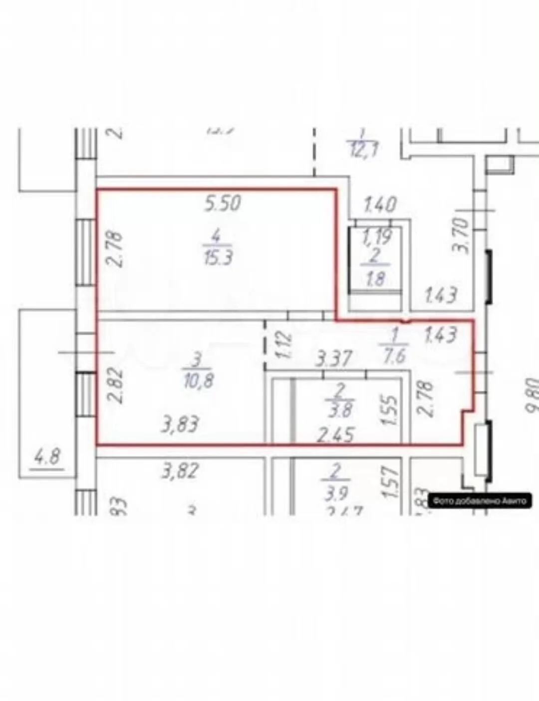 1-комнатная 37.6 м2 в ЖК undefined корпус null этаж 15