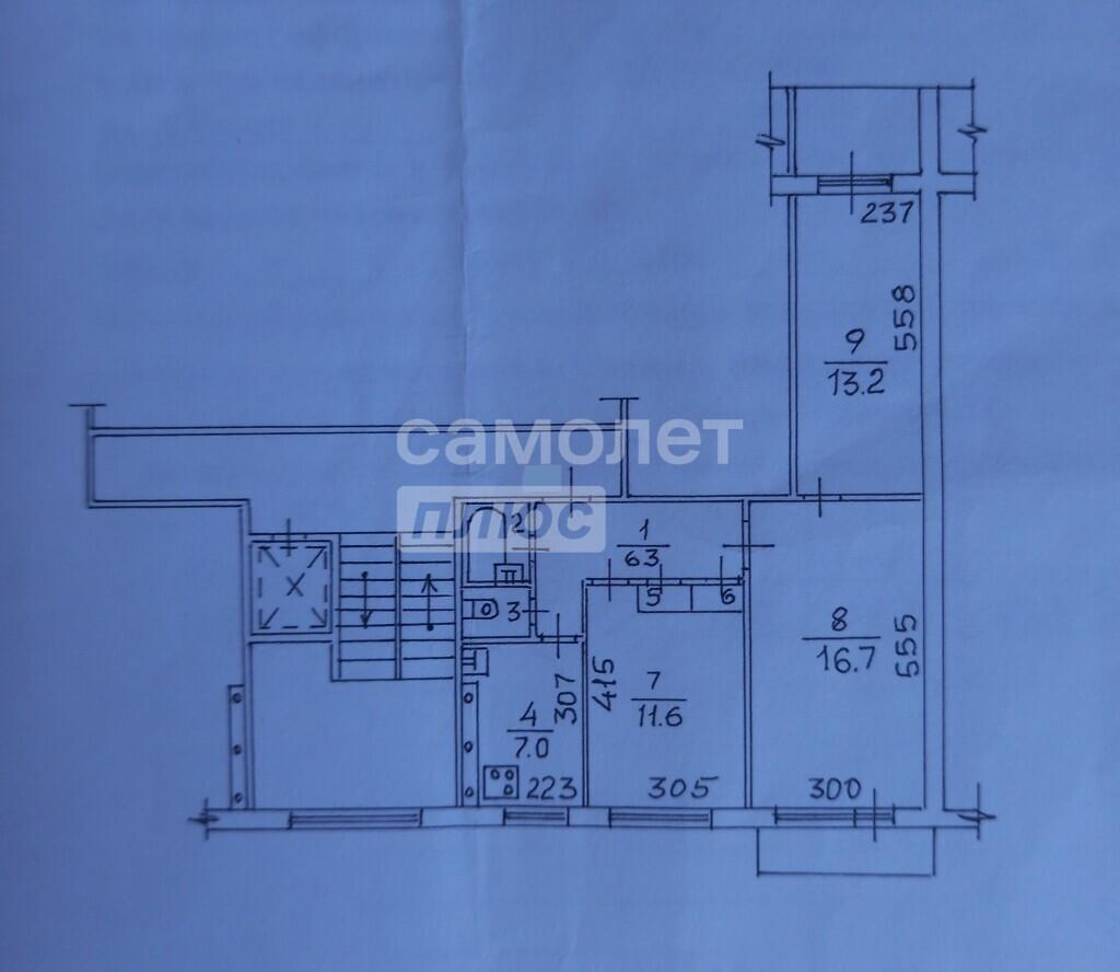 3-комнатная 59.2 м2 в ЖК undefined корпус null этаж 5