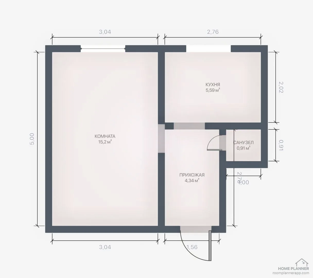 1-комнатная 28.4 м2 в ЖК undefined корпус null этаж 1